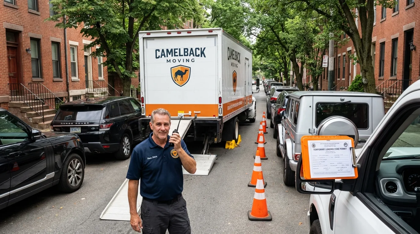 City street loading permit setup in Lafayette Hill, PA